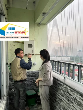 Sửa chữa giàn phơi thông minh tại KĐT Dương Nội