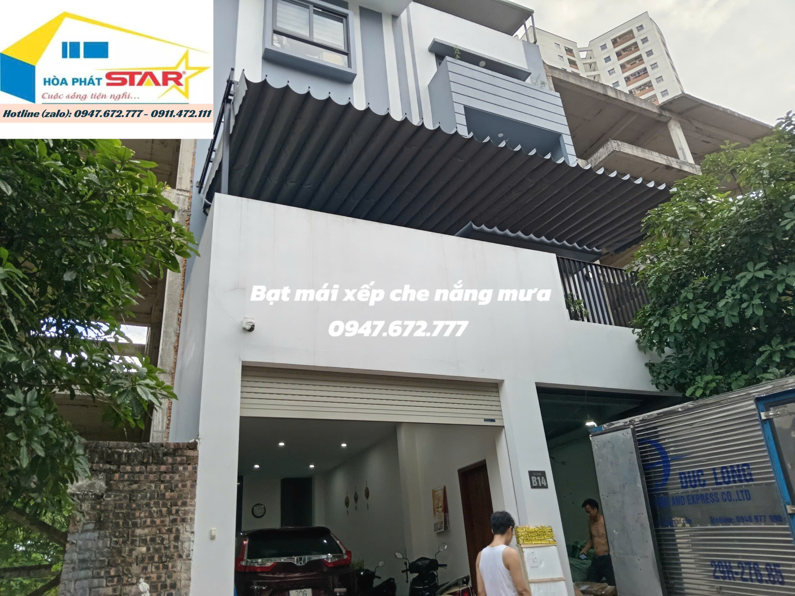 Bạt mái xếp di động tại Đông Anh