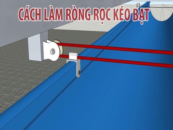 tự lắp đặt ròng rọc kéo bạt