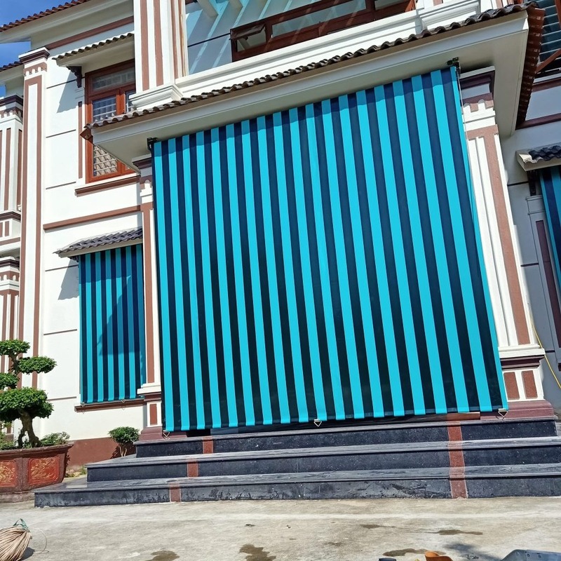 lắp bạt che nắng mưa trên tường gạch