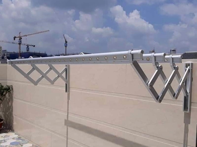 Mẫu giàn phơi xếp ngang gắn tường cho chung cư 3 Các mẫu giàn phơi xếp ngang gắn tường phổ biến