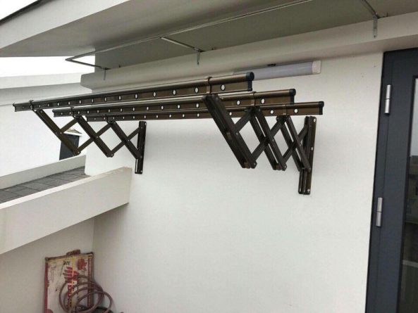 giàn phơi xếp ngang gắn tường