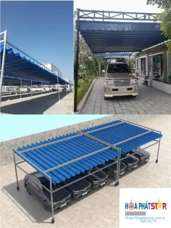 Bạt kéo che nắng mưa ngoài trời