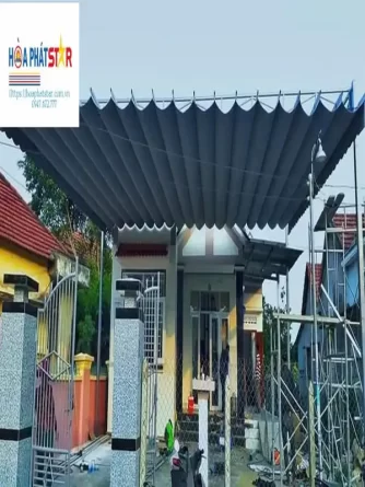 Bạt mái xếp che nhà xe