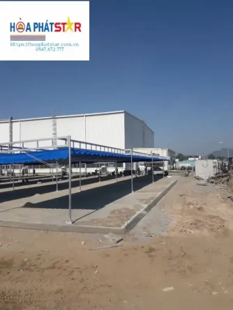 Bạt mái xếp che nhà xe