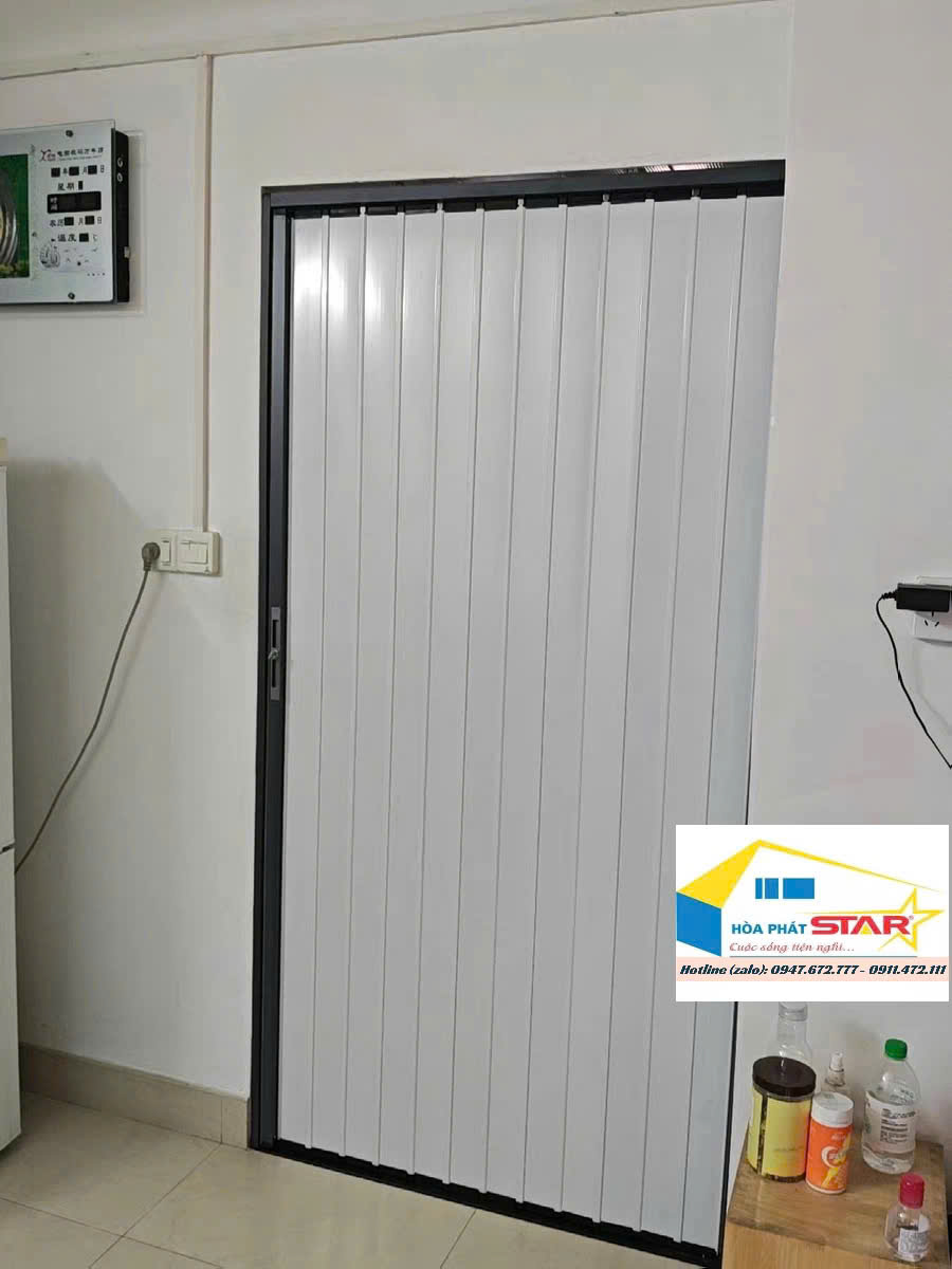 Cửa xếp lá nhôm kín