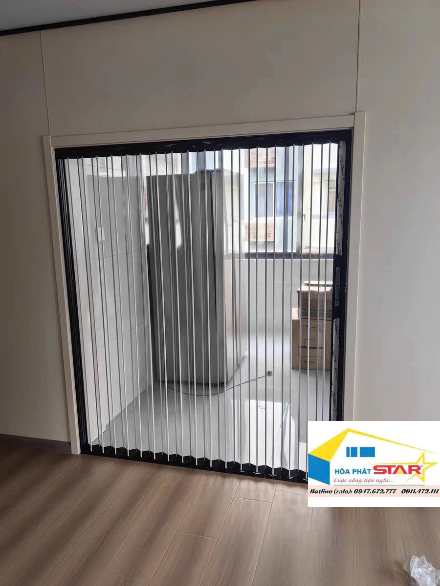 Cửa xếp lá nhựa trong suốt